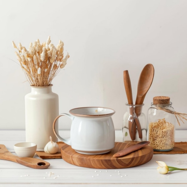 interiér kuchyne s nádobím